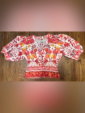 FARM RIO Cropped Blouse XS
